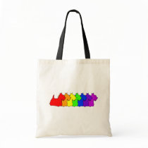 Rainbow Scottie Canvas Bag