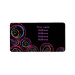 Rainbow Scribble Circles Personalized Address Label
