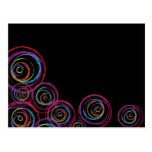 Rainbow Scribble Circles Post Cards