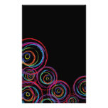 Rainbow Scribble Circles Stationery Paper