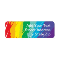 Rainbow Scribbles Return Address Labels