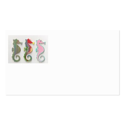 RAINBOW SEAHORSES BUSINESS CARDS by stormy99