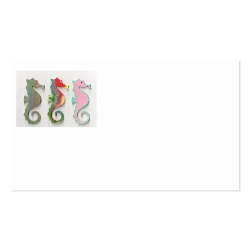 RAINBOW SEAHORSES BUSINESS CARDS (front side)