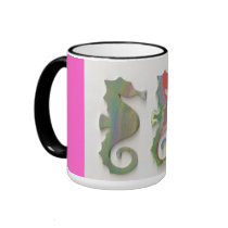 RAINBOW SEAHORSES mugs by stormy99 RAINBOW SEAHORSES mugs