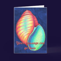 Rainbow Seashell Card cards