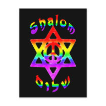 Rainbow Shalom Postcard
