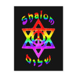 Rainbow Shalom Postcard