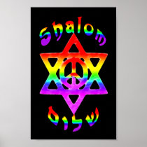 Rainbow Shalom Poster