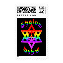 Rainbow Shalom Stamps