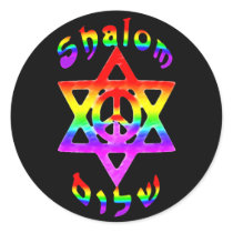 Rainbow Shalom Stickers