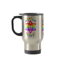 Rainbow Shalom Travel Mugs