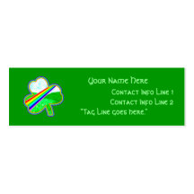 Rainbow Shamrock Profile Card Template Business Cards