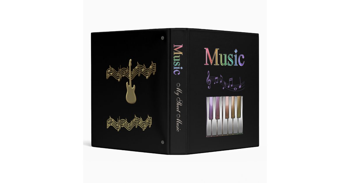 Rainbow Sheet Music Binder Zazzle