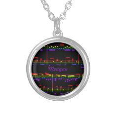 Rainbow Sheet Music Necklace