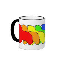 Rainbow Sheltie Mugs