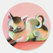 Rainbow Sherbert Kitty Kat Stickers