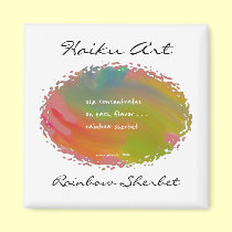 Rainbow Sherbet Haiku Art Magnet