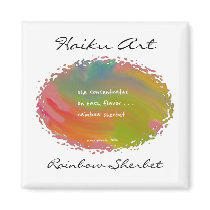 Rainbow Sherbet Haiku Art Magnet by Reflekshins Rainbow Sherbet Haiku Art Magnet