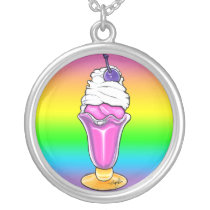 Rainbow Sherbet Ice Cream Necklace necklaces