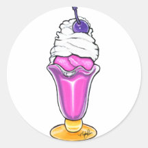 Rainbow Sherbet Ice Cream Stickers