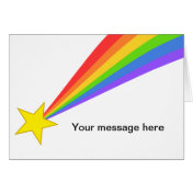 Rainbow Shooting Star Greeting Cards