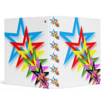 Rainbow Shooting Stars Binder