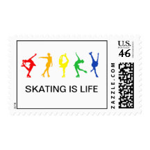 RAINBOW SKATERS POSTAGE STAMPS