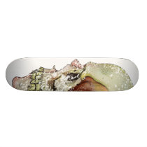 Rainbow Skull distressed skateboards