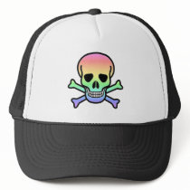 Rainbow Skull Mesh Hat