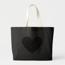 Rainbow Skull Heart Canvas Bags