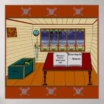 Rainbow Skull's Pirate Cabin. Posters