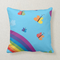 Rainbow Sky Butterflies Pillows