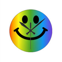 Rainbow Smiley Clock