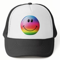 Rainbow Smiley Face hats