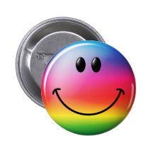 Rainbow Smiley Face Pins