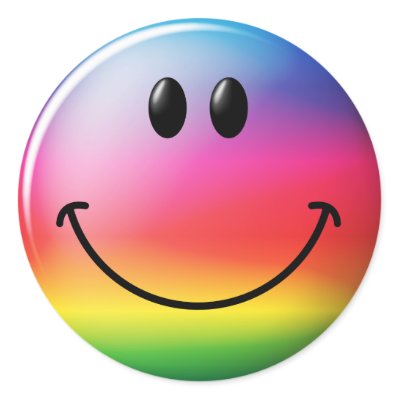 Rainbow Smiley Face Sticker by