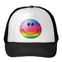 Rainbow Smiley Face Trucker Hat