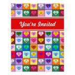Rainbow Smiley Hearts squares Announcements