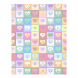 Rainbow Smiley Hearts squares Customized Letterhead