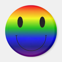 Rainbow Smiley Magnets
