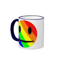 Rainbow Smiley Mug by MidnightAkita Rainbow Smiley Mug