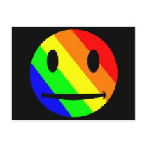 Rainbow Smiley Postcard by MidnightAkita Rainbow Smiley Postcard