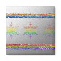 Rainbow Snowflakes magnets