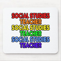 Rainbow Social Studies Teacher mousepads