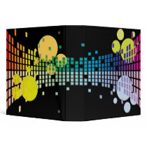 rainbow sound waves abstract notebook binders