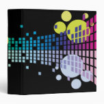 rainbow sound waves abstract notebook binder