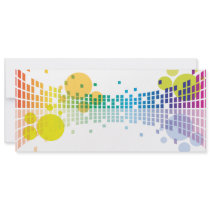 rainbow sound waves II abstract invitations