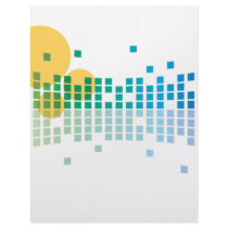rainbow sound waves II abstract Letterhead Template