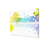 rainbow sound waves on white