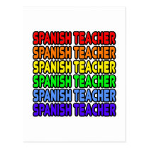 Rainbow Spanish Teacher postcards